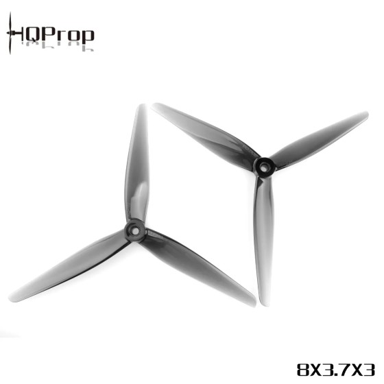 Wholesale HQProp 8X3.7X3 8037-Poly Carbonate 2 Pairs (2CW+2CCW)-Poly Carbonate Propeller for 7inch RC FPV Drone Freestyle